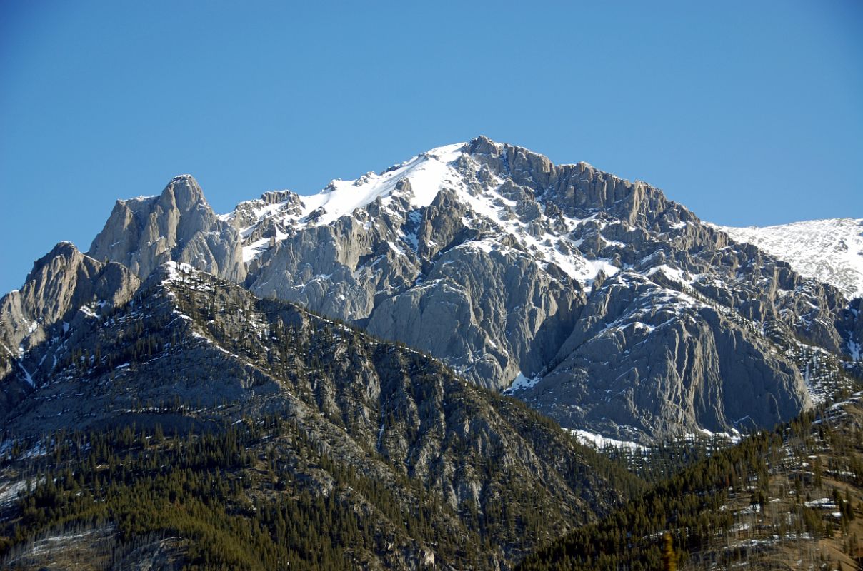 25B The Finger Morning From Trans Canada Highway Driving Between Banff And Lake Louise in Winter